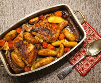 Chicken, sausage and lime casserole