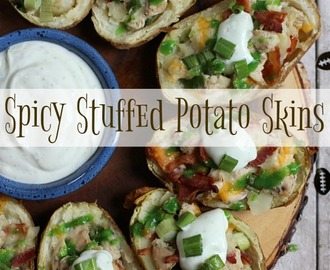 Spicy Stuffed Potato Skins