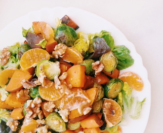 Roast Sweet Potato & Brussel Sprout Salad