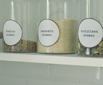 Pantry labels - free printable / Tulostettavat etiketit keittiöön