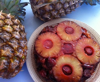 Trooppinen ananaskääntökakku