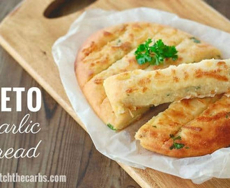 Cheesy Keto Garlic Bread - using mozzarella dough