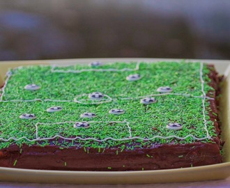 Fotball - bursdag - sjokoladekake