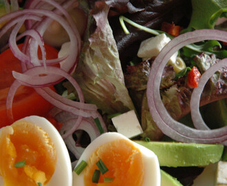 Salat med og smak fra middelhavet