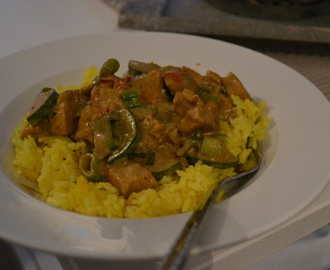 Kylling curry med safranris
