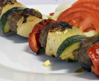 Shish-kebab med kjøttdeig