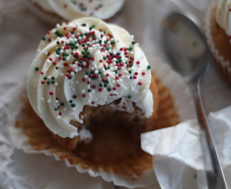 Pepperkake cupcakes med deilig frosting