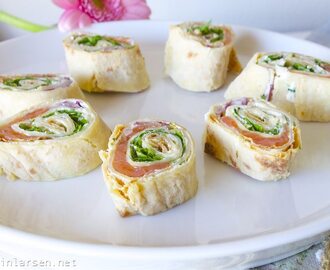 Lefse med laks og ruccola- genial til matpakka eller som fingermat