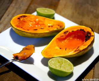 Grillet papaya med lime