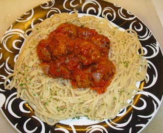 Spaghetti med Italienske kjøttboller