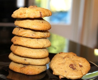 Cookies med peanutbutter og melkesjokoladebiter