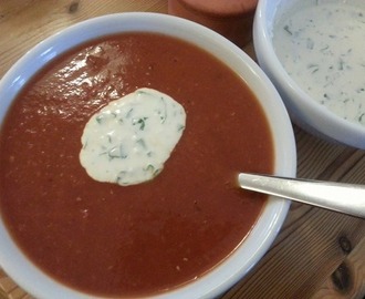 Suppekjøkkenet på Hytta;  Tomatsuppe med fetakrem
