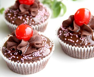 Cupcakes med sjokoladeglasur