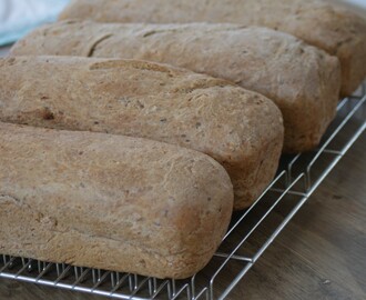 Hjemmebakt grov brød med gulrot.