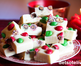 White Chocolate Christmas Fudge