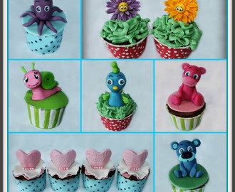 Søte muffins til barnehagefest / Cute cupcakes with fondant animals