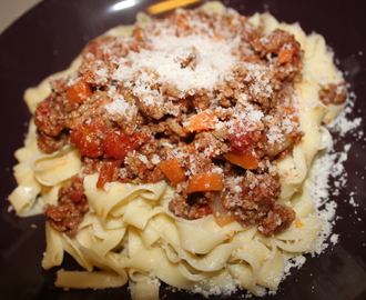 Hjemmelaget Pasta med Bolognese