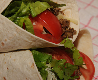 Burrito med Superkokkens hjemmelagede kjøttfyll