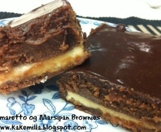 Amaretto og Marsipan Brownies / Amaretto and Marzipan Brownies