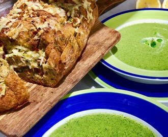 Sunn og næringsrik suppe med fargerik spinat og grønnkål