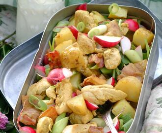 Salat med poteter og kylling