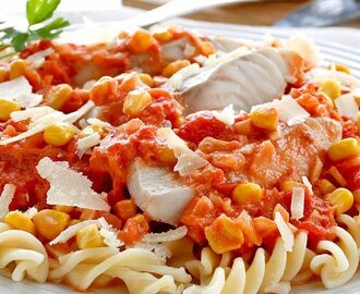 Dagens rett                               Tomatsei med pasta