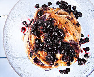 American blueberry bean pancakes