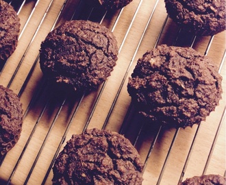 Muffins med kakao & jordnötssmör
