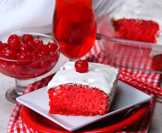 Feel Like A Kid Again With This Sweet Shirley Temple Poke Cake