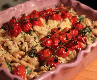 Kycklingpasta med tryffel och svamp