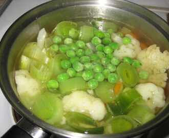 Enkel grönsakssoppa för veklingar