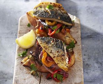 Grilled mackerel with escalivada & toasts | Recipe | Mackerel recipes, Grilled mackerel, Bbc good food recipes