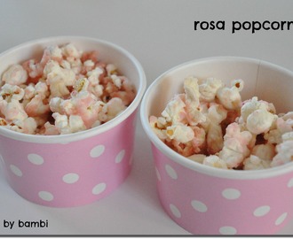 Rosa karamell-popcorn till fredagsmyset!