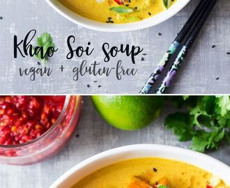 Vegan khao soi soup