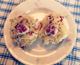 Recept: Hälsosamma frukost (mellanmål/fika) cupcakes med smak av äpple/kanel
