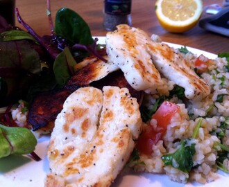 Tabbouleh med halloumi