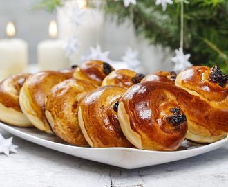 Sockerfria och glutenfria lussebullar sötade med stevia