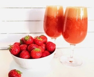 Apelsin och jordgubbsdrink /smoothie