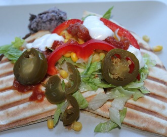 Quesadillas med tacokryddad vegfärs