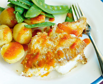 » Parmesanstekt torsk med paprikasås – Recept – Allt om Mat