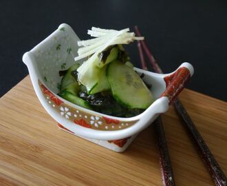 Gurksallad med sjögräs - Sunomono (酢の物)