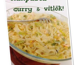 Dagens recept - Krämig räkpasta med curry & vitlök