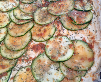 Ät mer grönt! - Foccacia med zucchini och soltorkad tomat