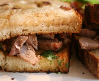 Steak sandwich: lyxkäk av rester