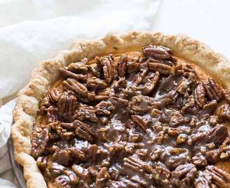 Sweet Potato Pie with Pecan Topping