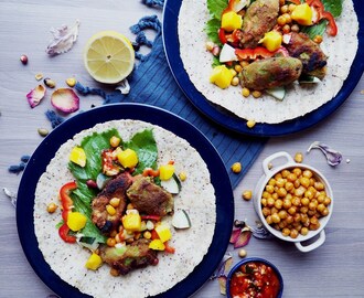 Taco-fredag utan kött eller kyckling! / Chia Wrap Taco with Fried Avocado and Roasted Chickpeas