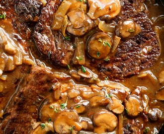 Steaks With Mushroom Gravy