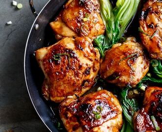 Roasted Asian Glazed Chicken Thighs | Chicken dinner recipes, Glazed chicken, Roasted chicken thighs