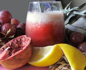 Gör din egen juice - Vindruvor, lingon, citron, ananas och grantäpple