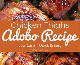 Easy Chicken Adobo Recipe Filipino Style - Delicrunch Recipes | Recipe | Chicken thigh recipes crockpot, Chicken adobo recipe easy, Adobo recipe